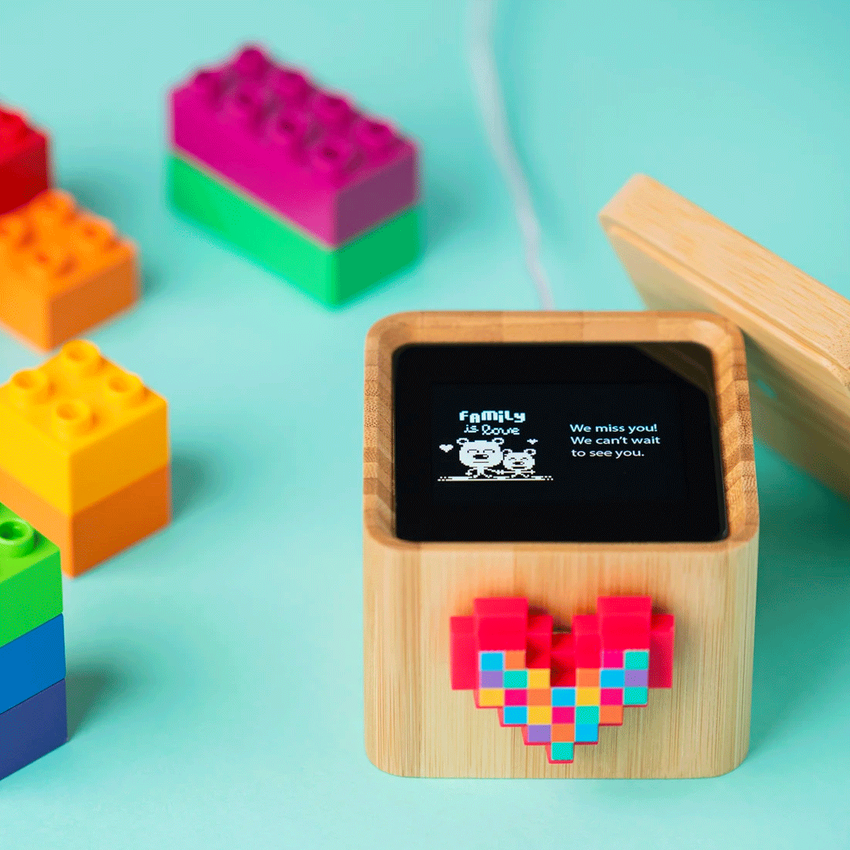 lovebox color pixel spinny message